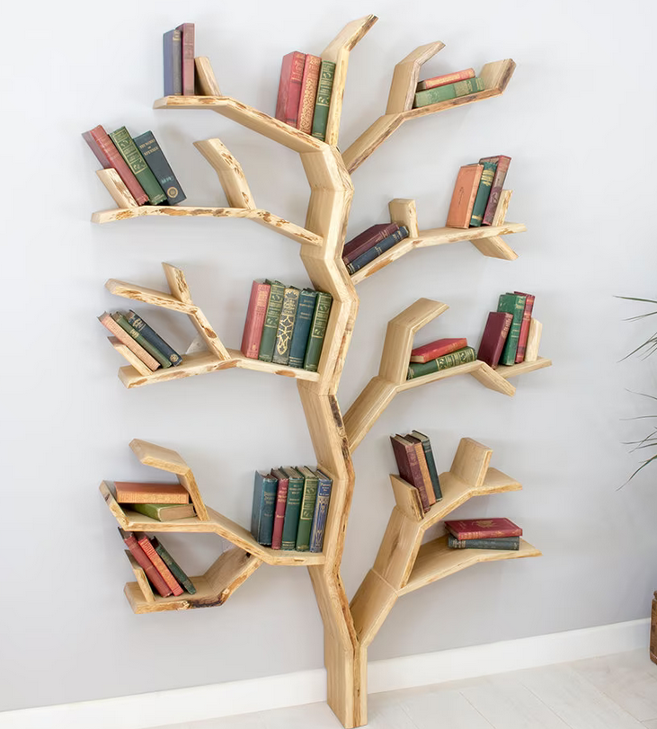 Nature's Touch floating bookshelves