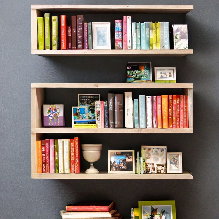 how deep should floating bookshelves be